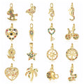 Beimai OEM Rabbit Accessories Butterfly Star Tree of Life Horseshoe Copper Zircon DIY Necklace Jewelry Charms for Jewelry Making