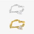 FUAMAY 925 Silver Ear Cuff Earrings Clip on Zircon Earrings Solitaire Earrings
