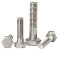 Stainless Steel 304 Half Threaded Hex Head Bolts M6 to M16 Sizes Plain Finish DIN Standard