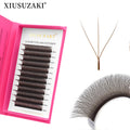 XIUSUZAKI 0.07mm Dark Brown Cashmere Volume Eyelash W 3d Shape Extension Individual Eyelash Brown 3d W Lashes