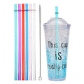 Replacement Straws 40 oz 30 oz Tumbler 10 in Long Reusable Plastic Glitter Straws for Cup Accessories