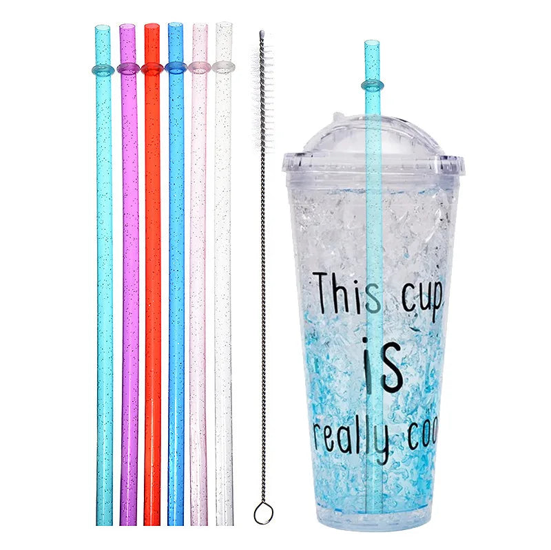 Replacement Straws 40 oz 30 oz Tumbler 10 in Long Reusable Plastic Glitter Straws for Cup Accessories