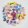 Wholesale Assorted Color Grooming Bow Ties Rubber Small Dog Hair Rubber Band