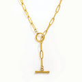 Joolim 18K Gold Plated Oval Link Chain Toggle Necklace Stainless Steel Necklace Jewelry Wholesale