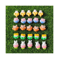 100Pcs Mini Cartoon Rabbit Pig Dog Fruits Animals Flat Back Resin Cabochons Scrapbooking DIY Jewelry Craft Decor Accessories