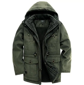 Wholesale Winter Fleece Jackets Casual Men's Warm Coats Long Sleeve Thick Cotton Mens Hooded Jacket Outwear S-2XL