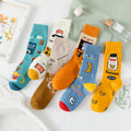 Japanese Style Women Cotton Socks Cute Cartoon Various Patterns Novelty Female Fashion Socks