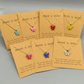 European and American Fashion Simple Acrylic Butterfly Pendant Necklace Colorful 18K Gold-plated Butterfly Necklace