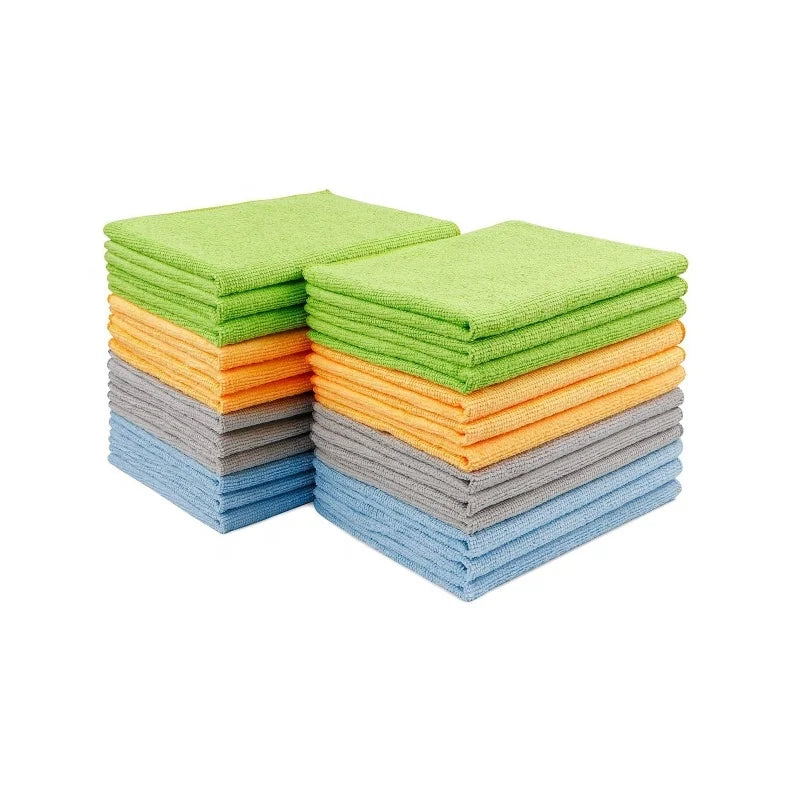 5pcs Lint-Free Microfiber Wash Cloths Multi-Purpose Set for Kitchen & Car Detailing Window Cleaner Rag Towel