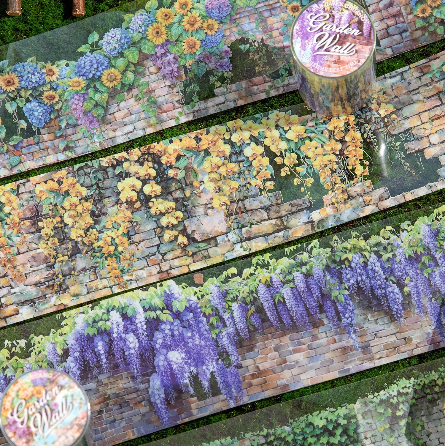 2m/Roll PET Tape Garden Fence Series Garden Landscaping DIY Material Decorative Recycled Stickers