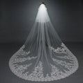 Korean Style New Bridal Veil Embroidery Large Tailing Veil Light Luxury Sequin  Lace Veil
