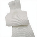 White Eco-Friendly Water Snake Grain Leather for Clothing Craft Home Decor & Dress Materials