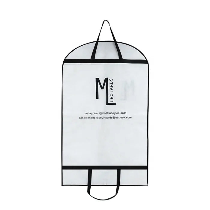 Fashion Print Logo Handle Dress Travel Dust Zipper Cover  Foldable Suit Garment Bag
