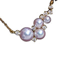 N401 6-8mm Sterling Silver 18k Gold Plated Freshwater Pearl Beads Necklace Accessory DIY Mountings Wedding Jewelry Wholesale
