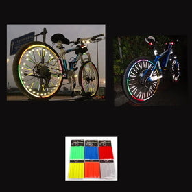 Light Weight Silver Colorful Bike Spoke Removal Reflector for Bicycle Wheel Cycling Decorative Reflective Flash Clip Accessories