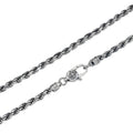 4mm Wholesale S925 Sterling Silver Necklace Vintage Handwoven Six Word True Words Vajry Pestle Clasp Hemp Rope Necklace Jewelry