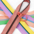 Deepeel AP014 3# Vibrant Colorful Resin Teeth Zippers Roll Durable Fabric for Bags Clothing Sewing Accessories DIY Resin Zipper