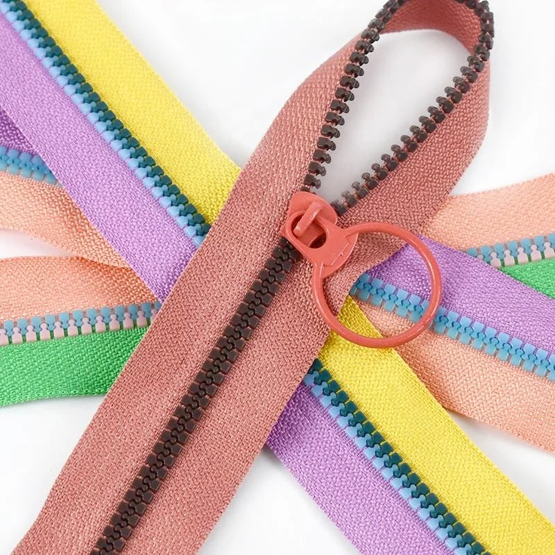 Deepeel AP014 3# Vibrant Colorful Resin Teeth Zippers Roll Durable Fabric for Bags Clothing Sewing Accessories DIY Resin Zipper