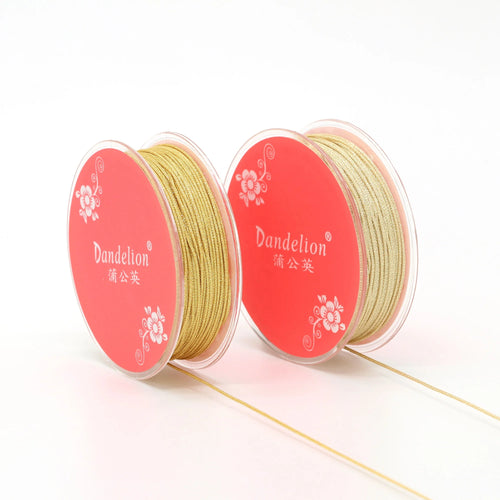 0.5mm & 0.85mm Woven Lanyard Polyester Cord Beading Cord 10Meter Jewelry Bracelet & Necklace Material 5 Colors-Gold Silver