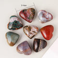 3-4cm Natural Pocket Worry Crystal Stone Feng Shui Heart Shaped Tower Polished with Laser Printing for Jewelry Making Home Decor