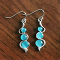Bohemian  Earrings  Creative Curved Wavy Earrings  Opal  Pendants  Earrings
