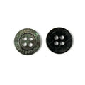 Natural Mother of Pearl Shell Buttons 4-Hole Polishing Washable Black Mop for Shirts