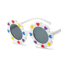 2023 New Trends Cheap Vintage Flowers Shape Kids Sun Glasses Heart Child Sunglasses