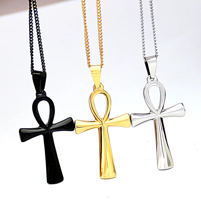 Waterproof Stainless Steel Religion Cross Pendant Necklace for Man and Women