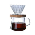 High Borosilicate Glass Drip Coffee Dripper Filter Set with Lid Pour Over Eco-Friendly Coffee Server Pots