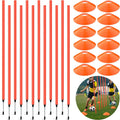 Wholesale 1.8M 2-section Agility Poles  12 Pcs Pole and 12 Cones Detachable Sports Training Speed Sticks