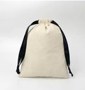 Custom logo Printed Drawstring Bag Eco Friendly Canvas Small Drawstring Pouch Bag for Gift Packaging