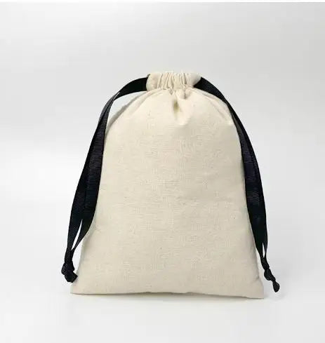 Custom logo Printed Drawstring Bag Eco Friendly Canvas Small Drawstring Pouch Bag for Gift Packaging