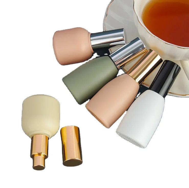 10ml Morandi Colors Glass Perfume Spray Bottle with Screw Cap Silver/Gold Sprayer