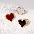 Beimai OEM Ring Heart-shaped Retro High-end Simple Stainless Steel Open Ring