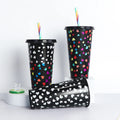 Color Changing Cups Tumblers with Lids Straws Tumblers Plastic Cold Cups for Adults Kids 24oz Tumbler