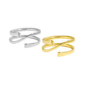 WuQie Minimalist Adjustable Beautiful Ring Solid Silver Cross Spiral Geometric Rings