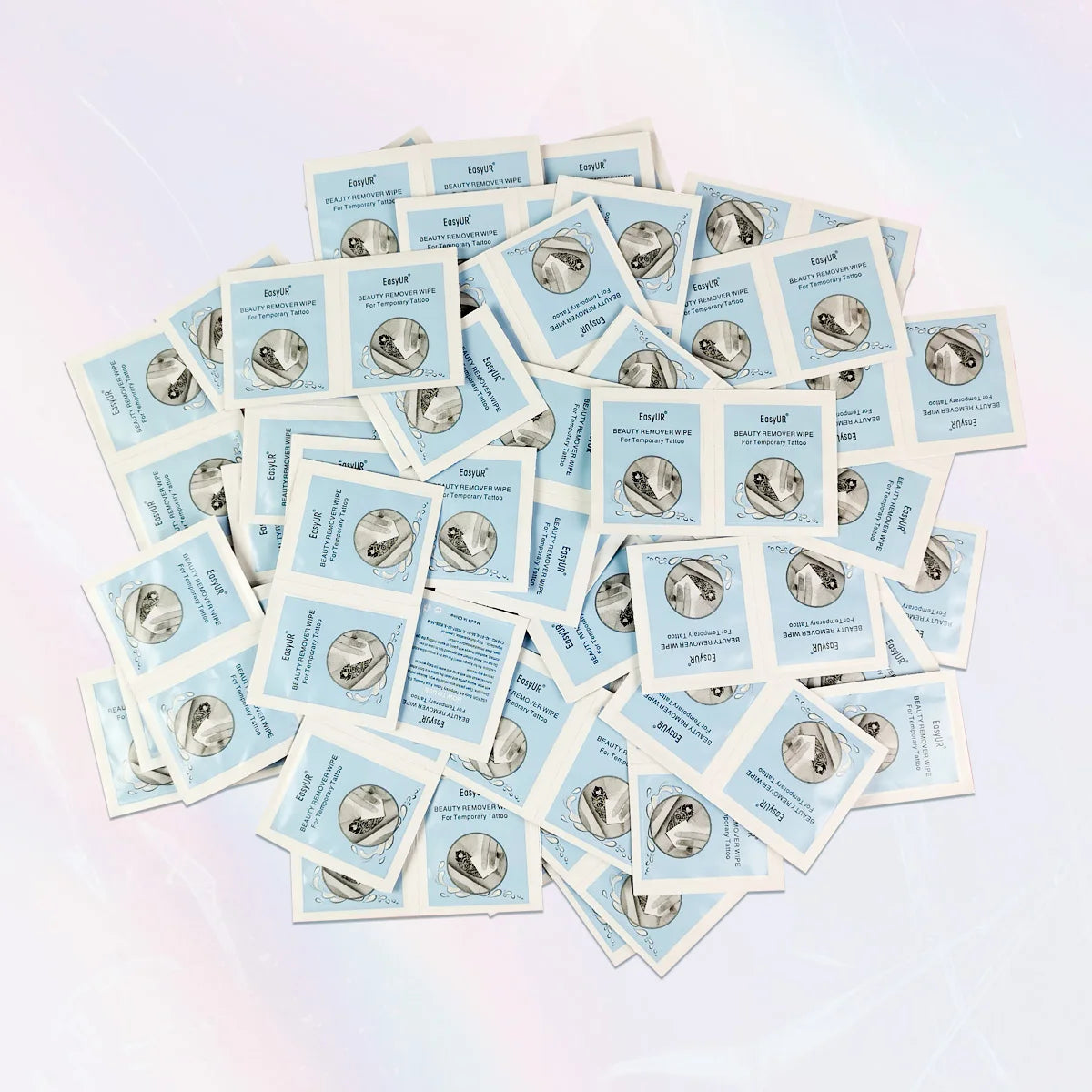 Five & Ten GMPC/Sedex/ISO/EUDR Wrapped Makeup Removing Wipes Removal Sticker Tattoo Metallic Flash Tattoo Remover Wipes Low Moq