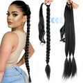 30Inch 150g European and American Winding Ponytail Extension Twist Braid DIY Elastic Braiding Ponytail Extensions