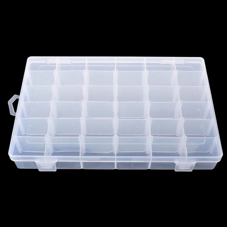 36 Clear Compartment Plastic Box with Detachable Dividers