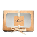 Wholesale Cheap Recycled Brown Kraft Paper Gift Box with Plastic Window and Hemp Rope