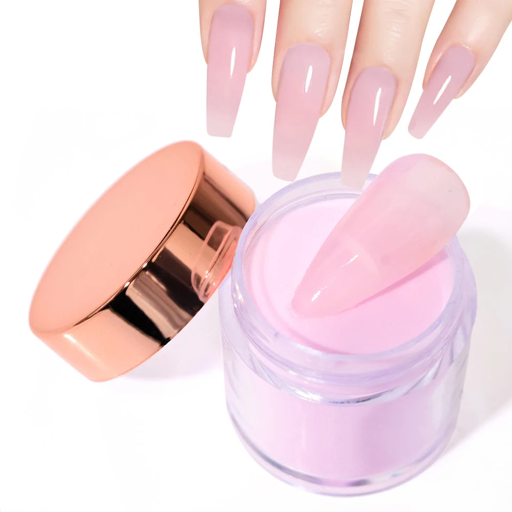 10g Nude Pink Nail Acrylic Powder 15 Colors Crystal Glitter Pink Extension/Dipping/Engraving Acrylic Powder Poly Monomer FA229