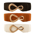 New Arrivals Girdle Waist Women's Belt Dainty Fashion Elegant PU Leather Elastic Waist Sealing Belts with Metal Buckle