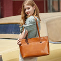 Custom Logo Vintage Oil Wax Leather Tote Bag Women Large Capacity Genuine Cow Leather Shoulder Bag Professional OEM ODM Purse