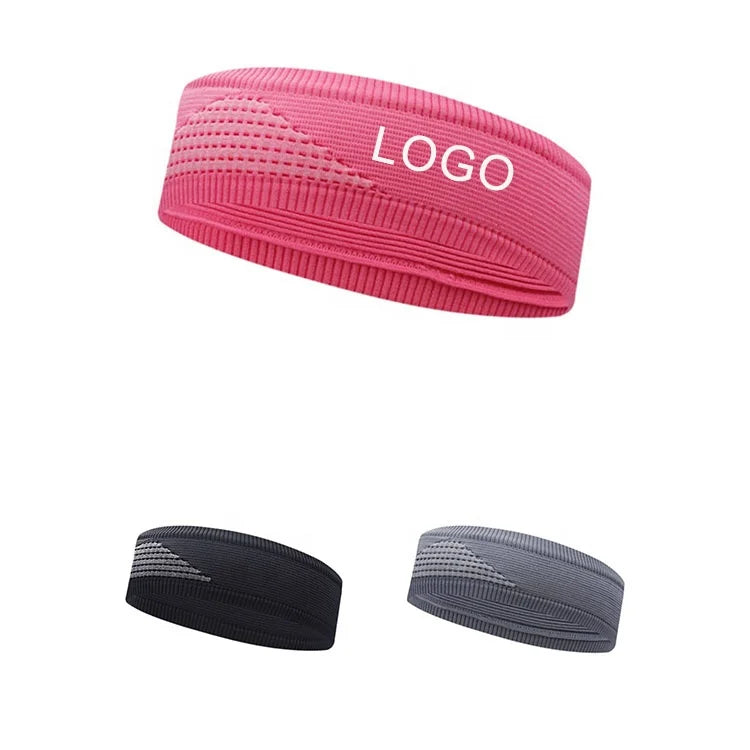 Custom Elastic Sports Headband logo Basketball Cycling Mesh Cotton Running Headband for Men Women