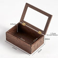 Wholesale Solid Wood Gift Packaging Box in Bulk Natural Black Walnut Display Box with Transparent Window