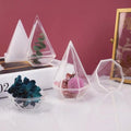 HY Pyramid Storage Box Epoxy Resin Molds with Lids for Trinket Dish