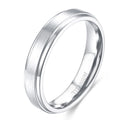 OAHLAN Factory Wholesale 4/6/8MM Classic Band Brushed Platinum Plated Titanium Rings for Couple Women Men's Wedding Engagement