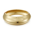 Minimalist Gold Metal Cuff Bracelet Women Unisex Vintage Style Diamond Encrusted Butterfly Pattern Bangles Wide Plain Alloy