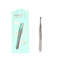 2024 OEM  High Quality Personalized Stainless Steel Slant Silver Brow Tweezers Guangzhou Cosmetic Tools Eyebrow Tweezers