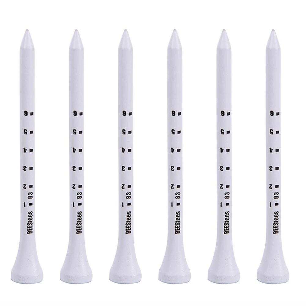 High-Grade 3 1/4 White Wooden Digital Scale Golf Tees Durable Ball Holder for Beginners and Pros